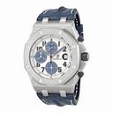 Audemars Piguet Royal Oak Offshore Blue Leather Strap Men's Watch 26170STOOD305CR01