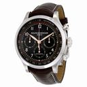 Baume and Mercier Capeland Black Dial Brown Alligator Leather Men's Watch 10067