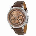 Baume and Mercier Capeland Brown Sun Satin Dial Chronograph Men's Watch 10045