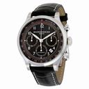 Baume and Mercier Capeland Chronograph Black Dial Black Alligator Leather Men's Watch 10042