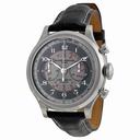 Baume and Mercier Capeland Flyback Chronograph Grey and Silver Dial Leather Men's Watch 10086