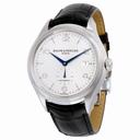 Baume And Mercier Clifton Silver Dial Black Leather Automatic Men's Watch 10052