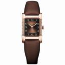 Baume and Mercier Hampton Brown Dial Diamond 18kt Rose Gold Brown Satin Ladies Watch 10093