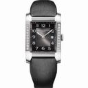 Baume and Mercier Hampton Milleis Black Dial Leather Ladies Watch 10022