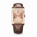 Baume and Mercier Hampton Milleis Rose Gold Dial Brown Leather Men's Watch 10033