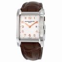 Baume and Mercier Hampton Silver Dial Brown Leather Ladies Watch 10018