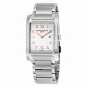 Baume and Mercier Hampton Silver Dial Stainless Steel Diamond Ladies Watch 10023