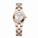 Baume and Mercier Mother of Pearl Diamond Dial 18kt Rose Gold Steel Ladies Watch 10114