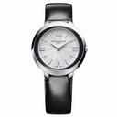Baume and Mercier Promesse Silver Dial Leather Ladies Watch 10185