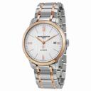 Baume et Mercier Classima Silver Opaline Dial Stainless Steel and 18kt Rose Gold  Men's Watch 10217