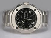 Baume Mercier Riviera XXL 8728 Stainless Steel Case Round Black Dial Watch