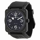 Bell and Ross Aviation Automatic Black Dial Black Rubber Men's Watch BR0392-BL-CE