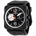 Bell and Ross Aviation Black and White Dial Chronograph Automatic Men's Watch BR0394-BW-CA
