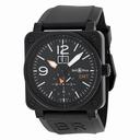 Bell and Ross Aviation Black Dial Black Rubber Men's Watch BR0351-GMT-CA