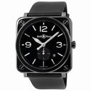Bell and Ross Aviation Black Dial Black Rubber Men's Watch BRS-BL-CE-SAT