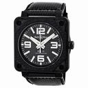Bell and Ross Aviation Carbon Fiber Black Dial 46 MM Automatic Men's Watch BR-01-92-CARBON-FIBER