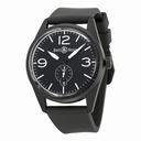 Bell and Ross Aviation Original Carbon Black Dial Black Rubber Men's Watch BLRBR123-BL-CB