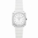 Bell and Ross Aviation White Ceramic Diamond Unisex Watch BRS-WHT-CERT-PHT