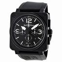 Bell and Ross Carbon Chronograph Black Dial Stainless Steel Men's Watch BR0194-BL-CA