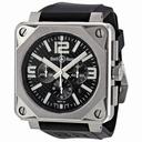 Bell and Ross Chronograph Automatic Black Carbon Fiber Black Rubber Men's Watch