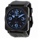 Bell and Ross Instrument Black and Blue Dial Automatic 42MM Men's Watch BR-03-92-BLUE