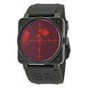 Bell and Ross Red Radar Black Rubber Automatic Men's Watch BR03-92-RED RADAR