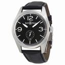 Bell and Ross Vintage Black Dial Black Leather Men's Watch BRV123-BL-ST-SCA