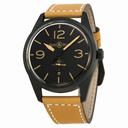 Bell and Ross Vintage Black Dial Tan Leather Men's Watch BRV123-HERITAGE