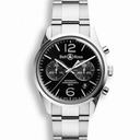 Bell and Ross Vintage Chronograph Black Dial Men's Watch BR126-BL-BE-SS
