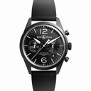 Bell and Ross Vintage Original Automatic Chronograph Black Dial Black Rubber Men's Watch RBRV126-BL-CA-SRB