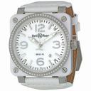 Bell and Ross White Ceramic Diamond Mother of Pearl Men's Watch BR0392-WH-C-D-SCA