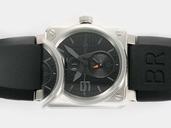 Bell Ross BR01-92 BR01-92-BD-B-V-27 Black Dial Black Rubber Strap Round Watch