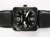 Bell Ross BR01-92 BR01-92 Black Dial Carbon 46x46mm PVD Case Midsize Watch