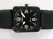 Bell Ross BR01-92 BR01-92 Black Dial Carbon PVD Case 46x46mm Midsize Watch