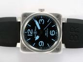 Bell Ross BR01-92 BR01-92 Black Dial Rubber Stainless Steel Bezel Automatic Watch