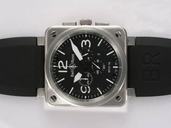 Bell Ross BR01-94 Chronograph BR01-94 Black 46x46mm Black Rubber Strap Midsize Watch