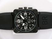 Bell Ross BR01-94 Chronograph BR01-94 Black Quartz Chronograph Midsize Watch
