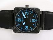 Bell Ross BR01-94 Limited editions BR01-92 Blue Rubber Black Dial 38x38mm Automatic Watch