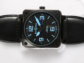 Bell Ross BR01-94 Limited editions BR01-92 Blue Rubber Midsize PVD Bezel Automatic Watch