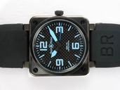 Bell Ross BR01-94 Limited editions BR01-92 Blue Rubber Midsize Square Automatic Watch