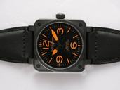 Bell Ross BR01-94 Limited editions BR01-92 Orange Automatic Black Dial 46x46mm Watch