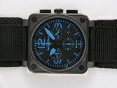 Bell Ross BR01-94 Limited editions BR01-94 Blue PVD Case Square Black Dial Watch