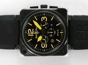 Bell Ross BR01-94 Limited editions BR01-94 Yellow Rubber 46x46mm Black Dial Watch