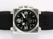 Bell Ross BR01-94 Titanium BR01-94 Titanium Black 46x46mm Black Dial Quartz Chronograph Watch