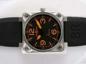 Bell Ross BR01-94 Titanium BR01-94 Titanium Orange 46x46mm Midsize Stainless Steel Case Watch