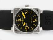 Bell Ross BR01-94 Titanium BR01-94 Titanium Orange Black Dial Square Automatic Watch