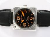 Bell Ross BR01-94 Titanium BR01-94 Titanium Orange Square Automatic Midsize Watch