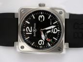 Bell Ross BR01-97 Power Reserve BR01-97 46x46mm Black Rubber Strap Black Dial Watch
