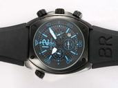 Bell Ross BR02 BR02 Blue Fabric Midsize Hexagonal PVD Case Watch