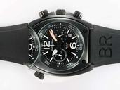 Bell Ross BR02 BR02 Carbon 44mm Black Rubber Strap Midsize Watch